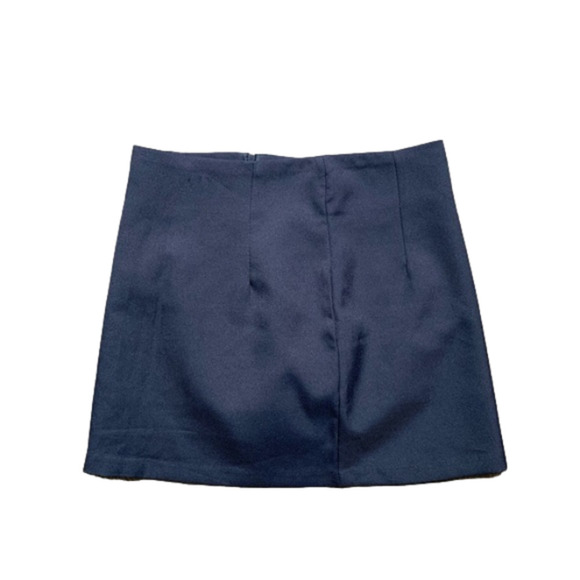 Women’s Y2k Micro Mini Skirt Navy blue preppy academia Size Medium - Picture 3 of 9